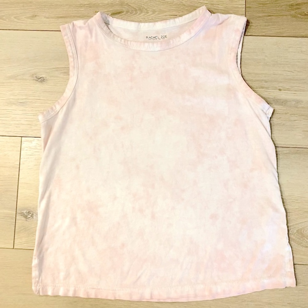 XS girls light pink tie die t-shirt